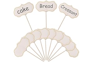 VIDSTW Pics Marqueurs de Fromage 50Pcs Toothpick Flags, Etiquette Dinsertion de Petit Gâteau, Drapeau des Curedents vide, Alimentaires Drapeaux, pour Fête, Mariage, Anniversaire (Blanc)