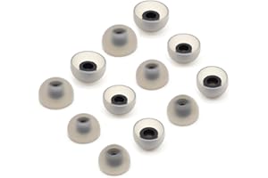 YIEJOYA 6 paia di puntali di ricambio in silicone per Samsung Galaxy Buds 2 - Puntali adatti alla custodia (nero, SML)