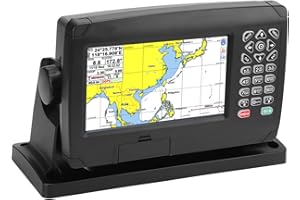 BEDIFFER Navigateur GPS par Satellite,IPX6 étanche BDS GPS Positionnement Traceur de Cartes Diffusion Intelligente Système de Carte Double 50000 Points de cheminement pour Bateau, Anglais Seulement