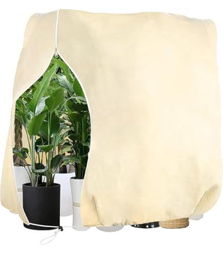 Fermeture Zip Cordon Housse Hivernage Plantes - 2 Pièces 120x180cm - Protection Gel, Neige Et Animaux Pour Plantes En Pot Hivernale Arbuste
