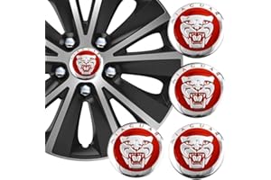 MAALLOP Wheel Emblem Badge Logo Stickers Waterproof, Dustproof, Anti-Rust, Car Hub Centre Caps, Compatible For Jaguar 56mm, Set of 4