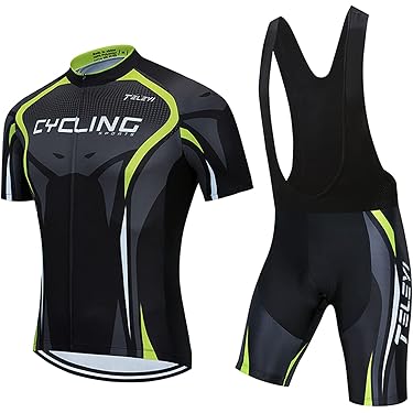 Herren Radbekleidung Set - Atmungsaktives Fahrradtrikot Mit Polsterhose