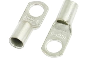 UXCELL sourcingmap 5Pcs 25mm2 Cosse à Sertir pour Câble Terminal Borne en Cuivre 8 mm Trou de boulon