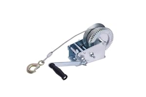 AOHUADA Treuils manuels, capacité de charge maximale de 1500 kg pour bateau ATV remorque Véhicules Avec câble métallique