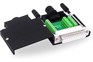 YARCHONN DB25 Connecteur sans soudure RS232 D-SUB 25 broches série adaptateur bornier avec boîtier (femelle)