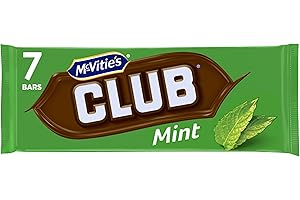 McVitie's Club Mint Biscuit Bars, 7 Bars per Pack, 161 g (Pack of 1)