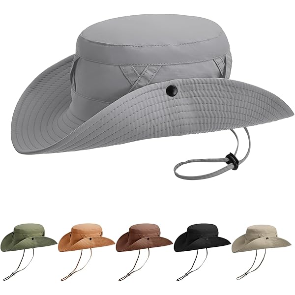 Comhats 100% slub-katoenen zonnehoed voor dames, opvouwbaar, zomer, brede rand, uv-bescherming, met kinband, strandhoed, outdoor stoffen hoed, 1005_Beige, M