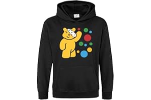 SNAPIT Funny Spotty Bear Unisex Pullover Hooded Top - Cute and Comfy Spotty Stitch Hooded Top for Boys and Girls