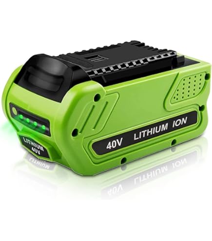 Batterie Li-ion 36V 4000mAh Pour Greenworks 40V - Compatible G40B25, G40B6, 22262, 25312, Etc. - Vert