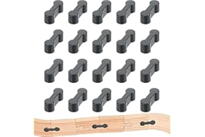 YFELOMATRIC 20 unidades de adaptadores de rieles de madera, conectores de rieles, carriles de juguete, adaptador compatible con Brio, Lillabo, Thomas and Friends, Melissa UVM