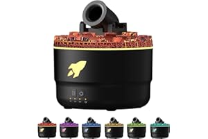 Ruiqas Cannon Diffusore Di Oli Essenziali Diffusore di Nebbia Fredda con 7 Luci Colorate e Timer di Spegnimento Automatico Senza Acqua,200ml