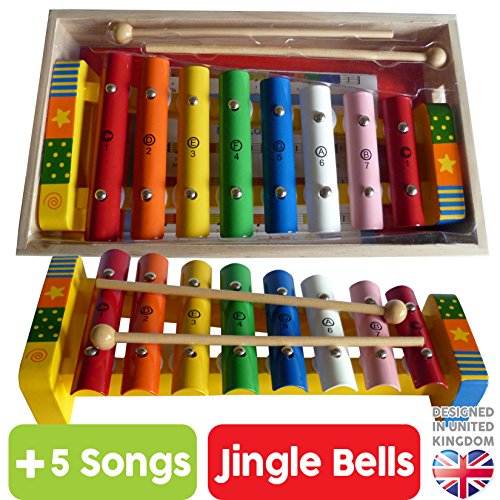 Xylophone for Children With Song Sheet And Wooden Box