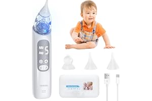 ‎TAIKOUL Nasensauger Baby Elektrisch, Wiederaufladbar Nasenreiniger für Kleinkinder mit Musik und Licht, 5 Saugstärken Baby Staubsauger für Neugeborene Säuglinge für Neugeborene & Säuglinge