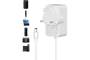 Binamao 21W Power Charger Adapter for Alexa Echo 1st Gen, Echo 2nd Gen, Echo Show 1st Gen, Echo Plus 1st Gen, Echo Look, Echo Link, Fire TV 2nd Gen, 15V/1.4A 1.5m Plug Power Cord Charger - White