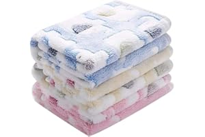 CYNOSURETECH 3 Piece Cat Blanket, Puppy Blanket, Fluffy Pet Blanket, Washable Cat Blanket for Indoor Cats, Fluffy Small Blanket, Warm Pet Blanket for Kittens, Puppies and More