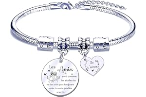 FGHJK Cadeau Noel Amie Bracelets pour Amitié Cadeau Meilleure Amie Cadeau Amie Anniversaire Bracelet Amie Bracelet pour Amie Meilleure Amie Cadeau Cadeau Femme Amie Bracelet Femme