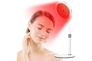 HOTTOERAK Lampara Infrarrojos Fisioterapia, 100LEDs Lampara Infrarrojos, 660nm y 850nm Luz Infrarroja con Ajuste De Cuello de Cisne y Temporizador, Lampara Luz Roja Para el Alivio Del Dolor Corporal