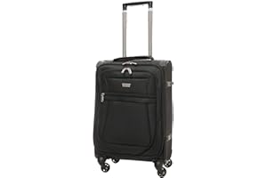 Aerolite 21" Reinforced Super Strong and Lightweight Soft Shell 4 Wheel Cabin Luggage Suitcase Carry On Cabin Luggage