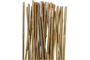Acomoda Textil - Tutores de Bambú para Agricultura y Jardinería. Pack 30 Varillas Estables y Robustas. Caña para Plantas, Árboles y Hortalizas. (90 cm, Diámetro 6/9 mm)