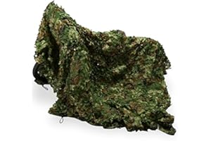 Tarnnetz Camouflage Netz, 2 x 3 Meter Bundeswehr Woodland Jagd Tarnung Netz Sichtschutz Waldlandschaft Camping Garten Deko