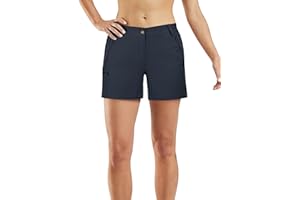 33,000ft Pantalones Cortos de Senderismo para Mujer, Deporte Bermudas Ligeras y Transpirables de Secado Rápido para Mujer, UPF50 + Pantalones Protectores para Caminar y Viajes