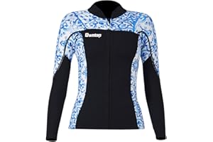 Joysummer Hommes Femmes Combinaison Haut - Veste de Combinaison en Néoprène 3mm, Combinaison de Plongée Manches Longues Rash Guard pour Plongée Surf Snorkeling UPF 50+