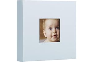 Pearhead Baby Photo Album, Babybook Keepsake Book for New and Expecting Parents, Baby Boy Accessory, Blue