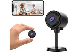 SONGYUKA Tiny Camera for Home Security 1Pcs, 2.4GHz WiFi Portable Battery Operated with IR Night Vision, Human Detection, 136° Wide Angle, Baby Monitor Small Motion Activated Camera (1pcs)