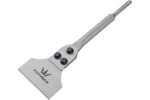 TOPWAY 4 Inch SDS Plus Chisel 300mm x 100mm Spatula Chisel for Removal of Tiles, Floor Adhesive, Carpets, Linoleum, Plywood, Thinset and Wall Surfaces 121116