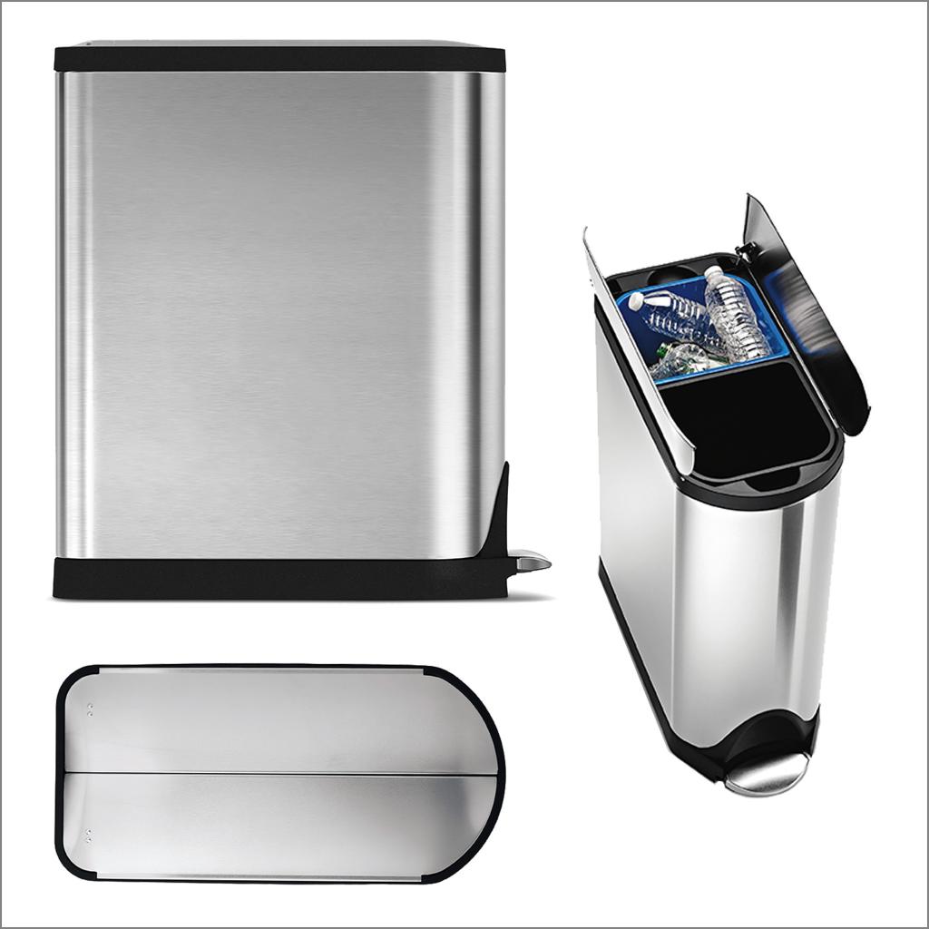 simplehuman Butterfly Recycler, 40 L FingerprintProof Stainless Steel Amazon.co.uk Kitchen