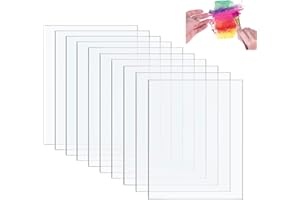 AONAYO 10 placas de cristal acrílico (10 x 15 cm), placas acrílicas de 1 mm, placas de plástico acrílico transparente, placas de plexiglás, placa acrílica transparente, placa acrílica para marcos de fotos