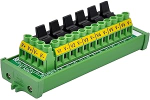 OONO Screw Mount 6 Channel Paddle Switch DC Power Distribution Strip Module