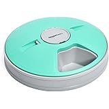 Amazon Basics - Alimentatore elettronico automatico a tempo per animali domestici - 6 porzioni, Verde acqua, 30 cm x 50 cm x 