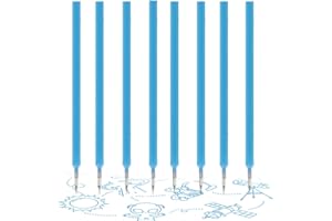 BECHS 8 Piezas Recambios Boligrafos Borrables, para Bolígrafos Legami, Azul Recambios Borrables Canetas, Punta de 0,7 mm, Altura 13 cm, Tinta Térmica,Azul Cielo