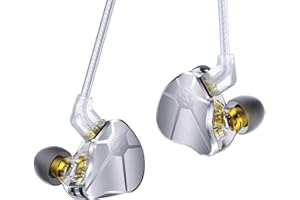 keephifi CCZ BC04 HiFi IEM In Ear Monitors, Auriculares intrauditivos con 1BA y 1DD, Auriculares con Cable para Juegos livianos, Cable extraíble 5N OFC para Cantantes, Pines 2PIN-Z
