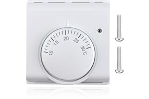 XINZHIZHU Central Heating Room Thermostat for Honeywell T6360B TC-RSTATL Mechanical Adjustable Dial Stat with Neon indicator Boiler Wall 2 Wire Thermostats Control Panel Replacement Energy Saving