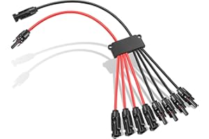 Thlevel Y Type Connecteur Solar Connecteurs Câble Solaire pour Panneaux Connectés en Parallèle für 4 Panneaux Solaires