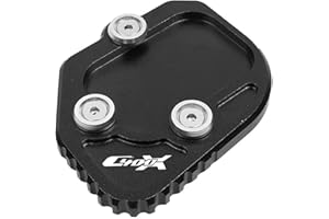 QUXING con Logo Moto Kickstand Cavalletti Laterale Piede Pad, per BMW C400X C400GT K51 C400 X GT C 400X 2019 2020 Cavalletto Cavalletto Supporto Estensione Piastra Accessori