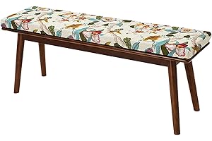 uyeoco Indoor/Outdoor Bench Cushion with Zipper - 120cm/150cm/100cm/90cm x 40cm/35cm/30cm - Non-Slip Seat Pad for Bay Windows, Garden Patio, Long Chairs, Swings & Porch Furniture(Colour 8,110x30x5cm)