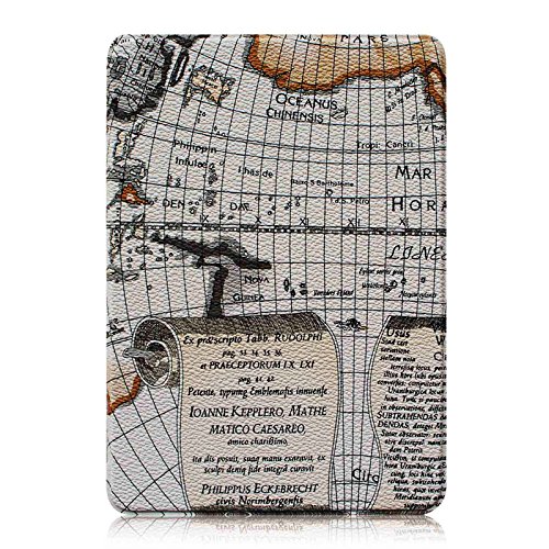 Kindle Voyage Hülle Case – Fintie Ultra Slim Lightweight Schutzhülle Tasche Cover mit Auto Schlaf / Wach Funktion Standfunktion nur geeignet für Kindle Voyage, Landkarte Design - 3