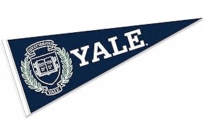COLLEGE FLAGS & BANNERS Yale Pennant Full Size Felt
