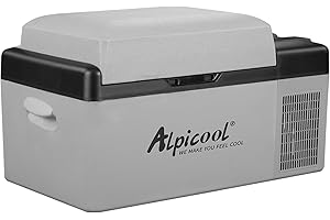 Alpicool EC20 20L Eléctrica Nevera de Coche portátil Frigoríficos mini Refrigerador de Coche 12/24V CC congelador del automóvil para Hogar Aire Libre Camping, Viajes(Pila no incluida)