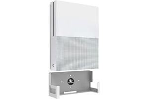 Monzlteck Wall Mount for Xbox One S，All Metal Vertical Hanging On Wall with Power Botton Left/Right,Wall Shelf Bracket for Xbox 1S