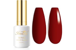 Imtiti Smalto Gel Rosso FireBrick, 15ml Smalto Gel Rosso Soak Off LED/UV Nail Art Manicure Salon Smalto Gel per Autunno e Inverno