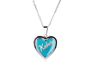 STANDS OUT, SUPPLYING OUTSTANDING GIFTS K to L Girls Personalised Name Heart Shaped Mood Locket Pendant Kids Necklace