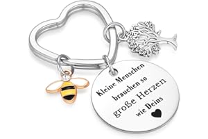 DIVSIC Abschiedsgeschenk Lehrerin, Abschiedsgeschenk Erzieherin, Lehrer Geschenk, Erzieherin Geschenk, Schlüsselanhänger Erzieherin, Dankeschön Geschenke Erzieherin, Geschenk Für Lehrerin Mit Herz