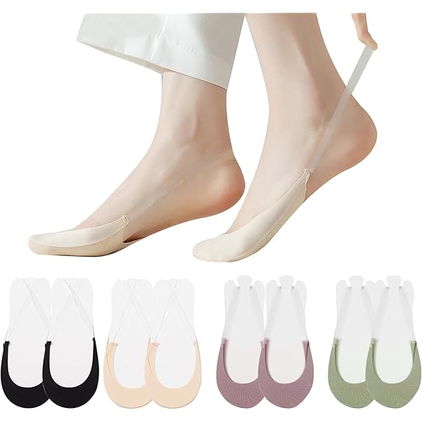6 Paia Calzini Invisibili Donna - Antiscivolo Con Silicione, Taglia 34-39 - Foto 2