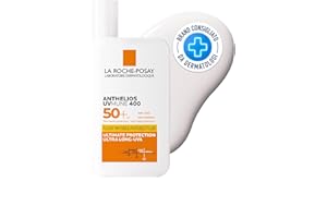 La Roche Posay Anthelios UVmune 400, Invisible Fluid SPF50+, For All Skin Types, Ultra Long Extreme Anti-UVA Protection, Resistant to Water, Sand and Sweat, with Thermal Water, 50 ml