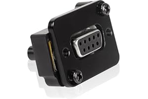 QIANRENON DB9 Connecteur à montage sur panneau 9 broches RS232 femelle vers femelle pour communication, réseau, vidéo