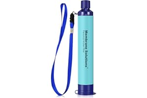 Membrane Solutions Wasserfilter Outdoor Camping, Trinkwasserfilter für 5000 Liter gefiltertes Wasser, Filtergenauigkeit bis zu 0,1 Mikron, Entfernt 99,9999% E.Coli, BPA-frei, 1 Pack